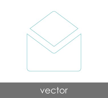 Vektör çizim, zarf simgesi, işareti  