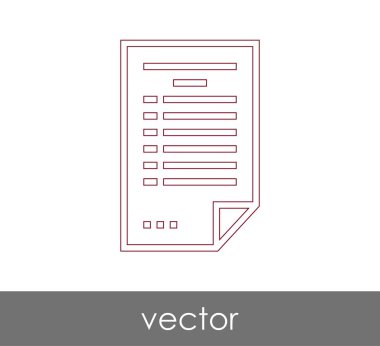 web tasarım ve uygulamalar için belge simgesi