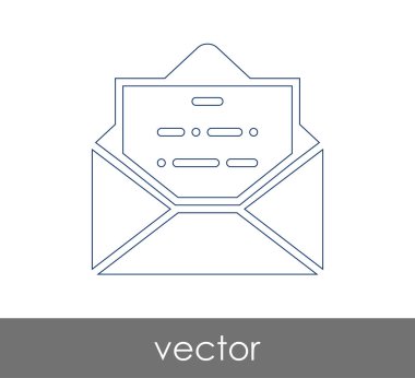 Vektör çizim, zarf simgesi, işareti  