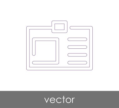 vektör çizim tasarım kimlik kartı simgesinin