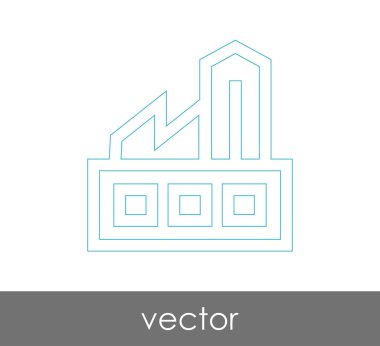 Fabrika simgesi, sınaî-vektör çizim 