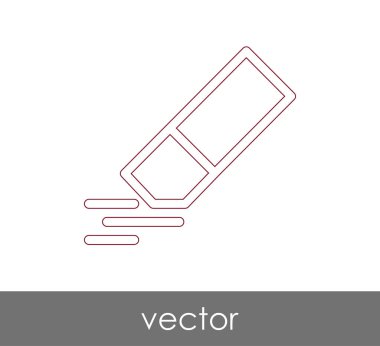 Silgi Kırtasiye Simge, vektör çizim