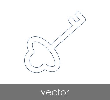 anahtar simgesi, emniyet konsepti. Vektör çizim