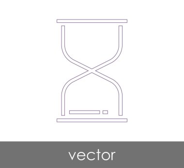vektör çizim tasarım kum saati simgesi