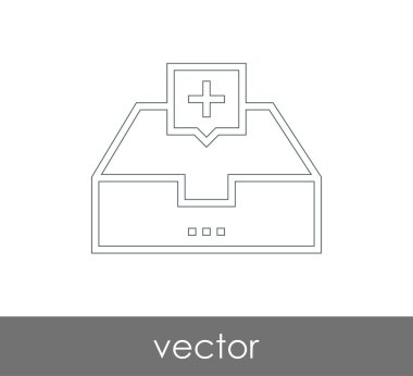 vektör çizim tasarım Arşiv simgesinin