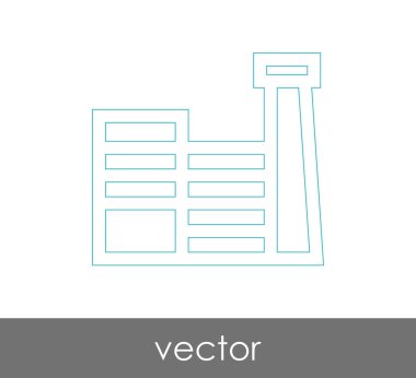 Fabrika simgesi, sınaî-vektör çizim 