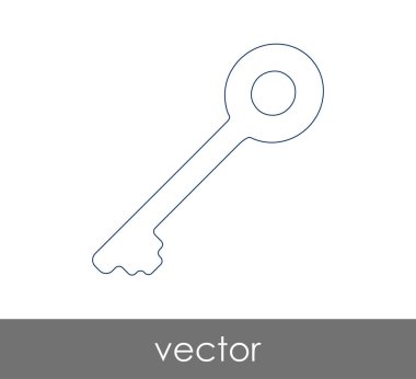 anahtar simgesi, emniyet konsepti. Vektör çizim
