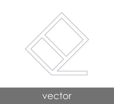 Silgi Kırtasiye Simge, vektör çizim