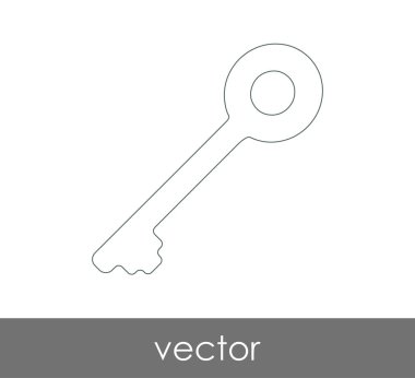 anahtar simgesi, emniyet konsepti. Vektör çizim