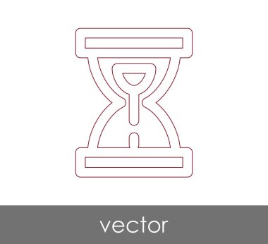 vektör çizim tasarım kum saati simgesi