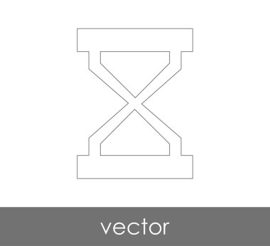 vektör çizim tasarım kum saati simgesi