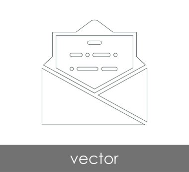 Vektör çizim, zarf simgesi, işareti  