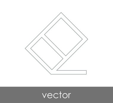 Silgi Kırtasiye Simge, vektör çizim