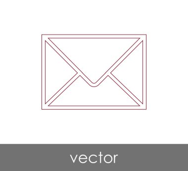 Vektör çizim, zarf simgesi, işareti  