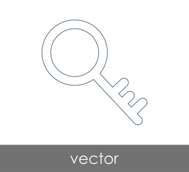 anahtar simgesi, emniyet konsepti. Vektör çizim