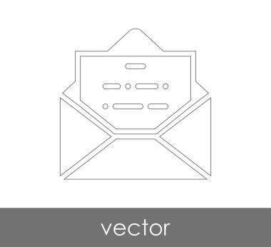 Vektör çizim, zarf simgesi, işareti  