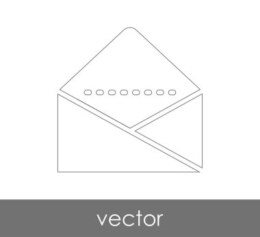 Vektör çizim, zarf simgesi, işareti  