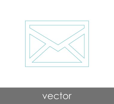 Vektör çizim, zarf simgesi, işareti  