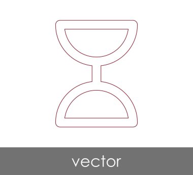 vektör çizim tasarım kum saati simgesi