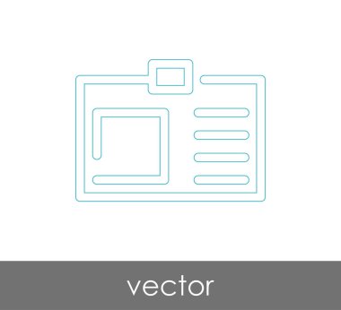 vektör çizim tasarım kimlik kartı simgesinin