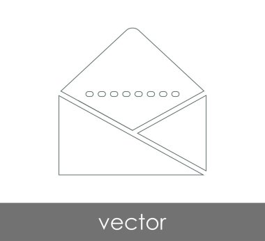 Vektör çizim, zarf simgesi, işareti  