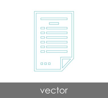 web tasarım ve uygulamalar için belge simgesi