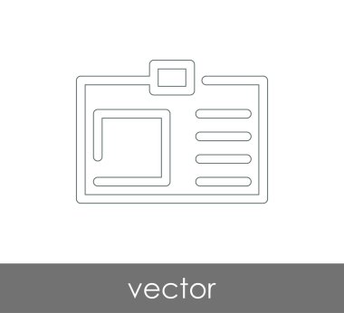 vektör çizim tasarım kimlik kartı simgesinin