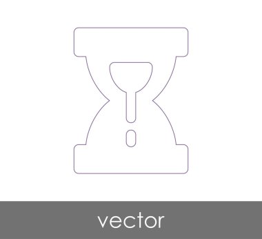 vektör çizim tasarım kum saati simgesi