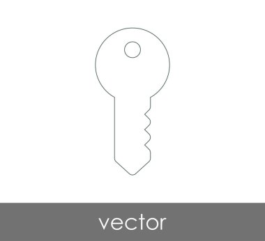 anahtar simgesi, emniyet konsepti. Vektör çizim