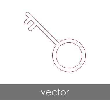 anahtar simgesi, emniyet konsepti. Vektör çizim