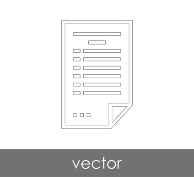 web tasarım ve uygulamalar için belge simgesi