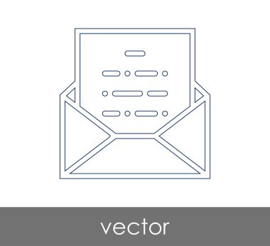 Vektör çizim, zarf simgesi, işareti  