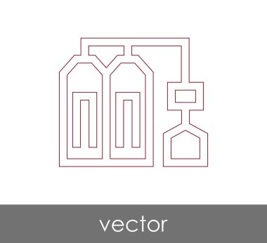 Fabrika simgesi, sınaî-vektör çizim 