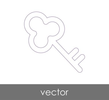 anahtar simgesi, emniyet konsepti. Vektör çizim