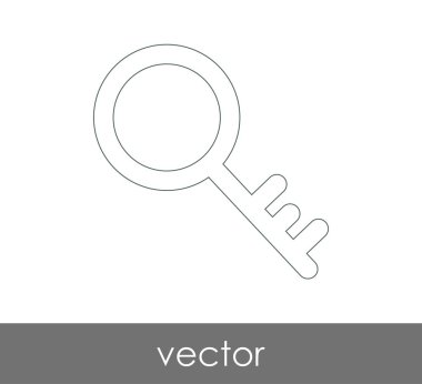 anahtar simgesi, emniyet konsepti. Vektör çizim