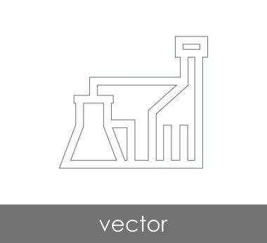 Fabrika simgesi, sınaî-vektör çizim 