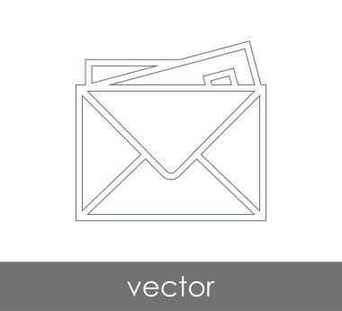 Vektör çizim, zarf simgesi, işareti  