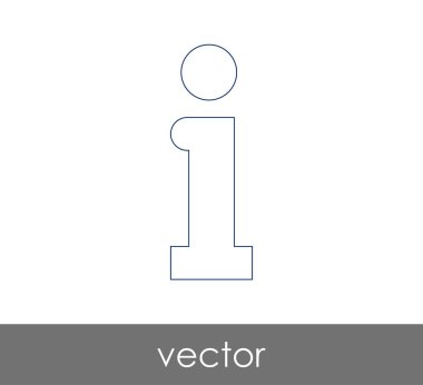 vektör çizim tasarım bilgi işareti simgesi