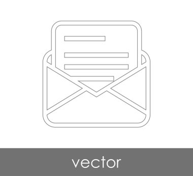 Vektör çizim, zarf simgesi, işareti  