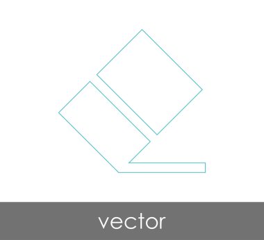 Silgi Kırtasiye Simge, vektör çizim