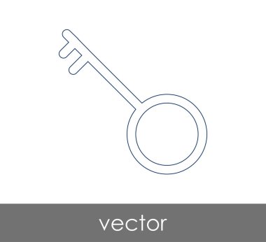 anahtar simgesi, emniyet konsepti. Vektör çizim