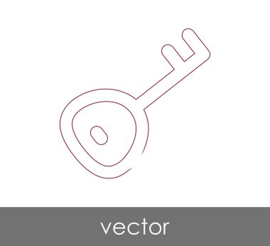 anahtar simgesi, emniyet konsepti. Vektör çizim