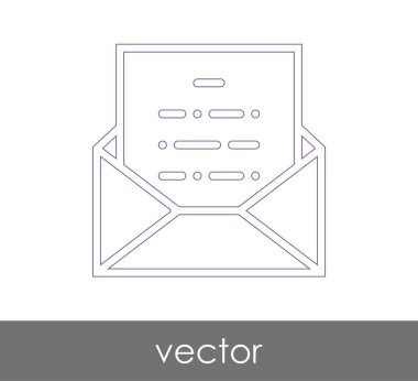 Vektör çizim, zarf simgesi, işareti  