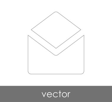 Vektör çizim, zarf simgesi, işareti  