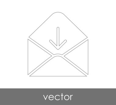 Vektör çizim, zarf simgesi, işareti  