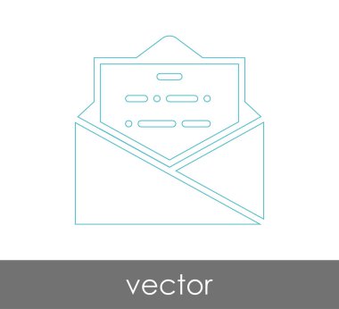 Vektör çizim, zarf simgesi, işareti  