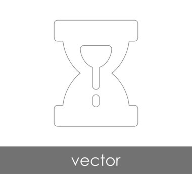 vektör çizim tasarım kum saati simgesi