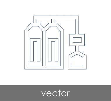 Fabrika simgesi, sınaî-vektör çizim 