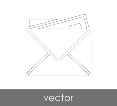 Vektör çizim, zarf simgesi, işareti  