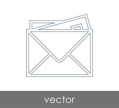 Vektör çizim, zarf simgesi, işareti  